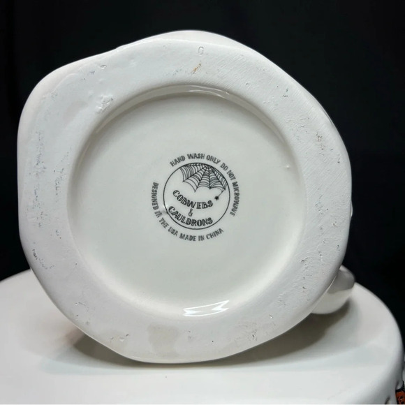 Cupcakes & Cashmere Halloween Black & White Ceramic Bat Coffee Mug - 22 FL. OZ - Picture 12 of 12